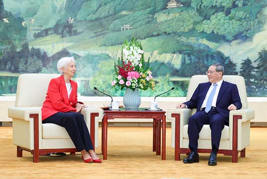 李強會見歐洲中央銀行行長拉加德
